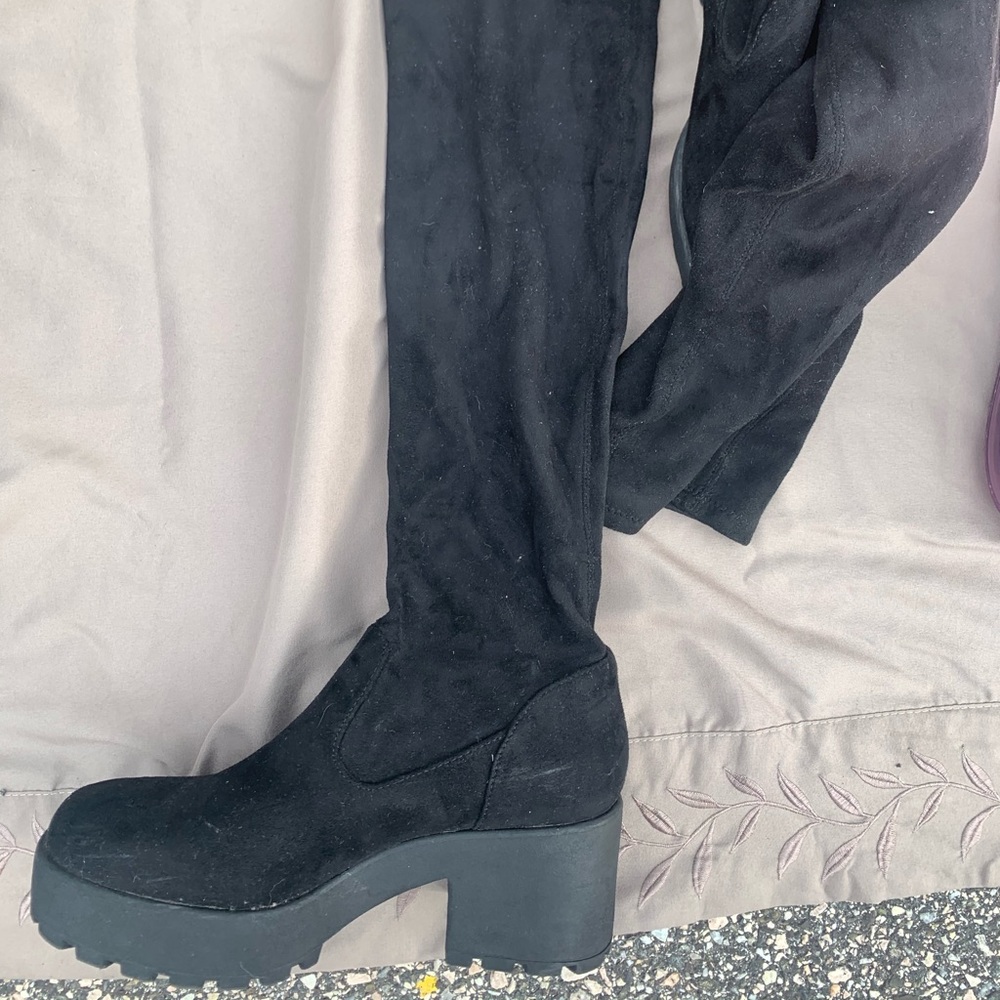 Thigh high platform boots